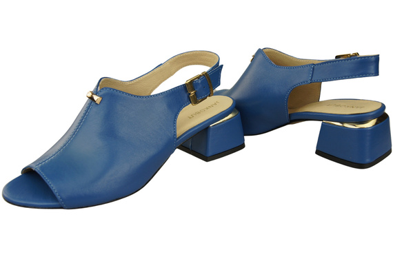 Dámská obuv Sandály Blue gold buckle Natural leather 198 ElitaBut