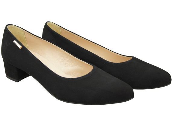 Pohodlná dámská obuv černá z přírodní semišové kůže 220 od ElitaBut