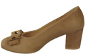 Dámská obuv Olive Leather Natural Suede pumps 163 ElitaBut
