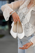 Dámská obuv White Natural Leather pumps 142 ElitaBut