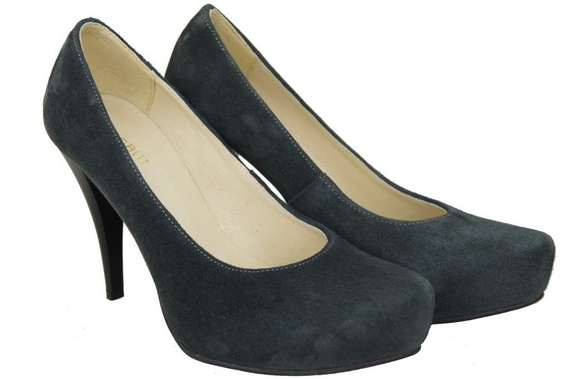 Dámská obuv Dámské lodičky Graphite Suede Natural Leather 644 ElitaBut