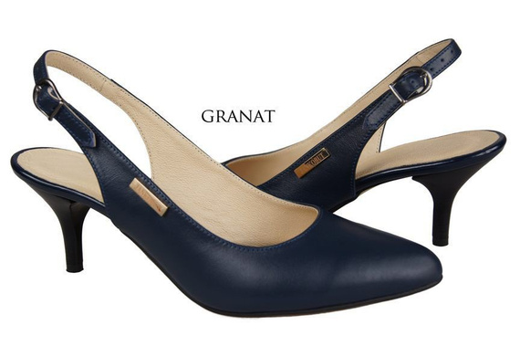 Dámská obuv Přírodní kůže Sandály Navy blue 910 ElitaBut