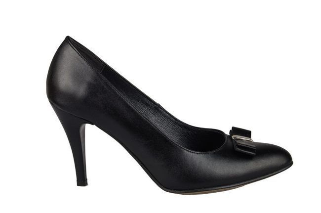 Dámská obuv Přírodní kožené lodičky Black 788 ElitaBut