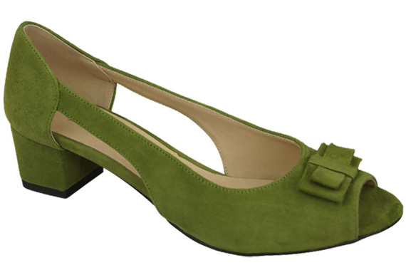 Dámská obuv Pistachio Leather Suede Sandals 145 Z ElitaBut