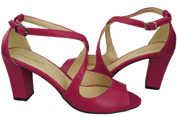 Dámská obuv Fialové sandály Přírodní kůže 186 ElitaBut