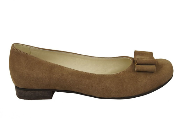 Dámské baleríny Olive Leather Natural 126 ElitaBut