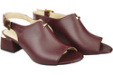 Dámská obuv Sandály Maroon gold buckle Natural leather 198 ElitaBut