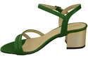 Dámská obuv Zelená přírodní kůže 197 Smyslně odhalující sandály ElitaBut