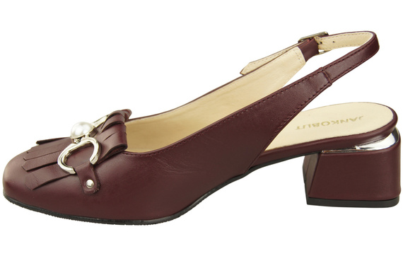 Dámská obuv Sandály Maroon zdobené třásněmi Přírodní kůže 208 ElitaBut