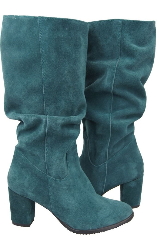 Dámské kozačky Malachite přírodní kůže Velour 141 ElitaBut