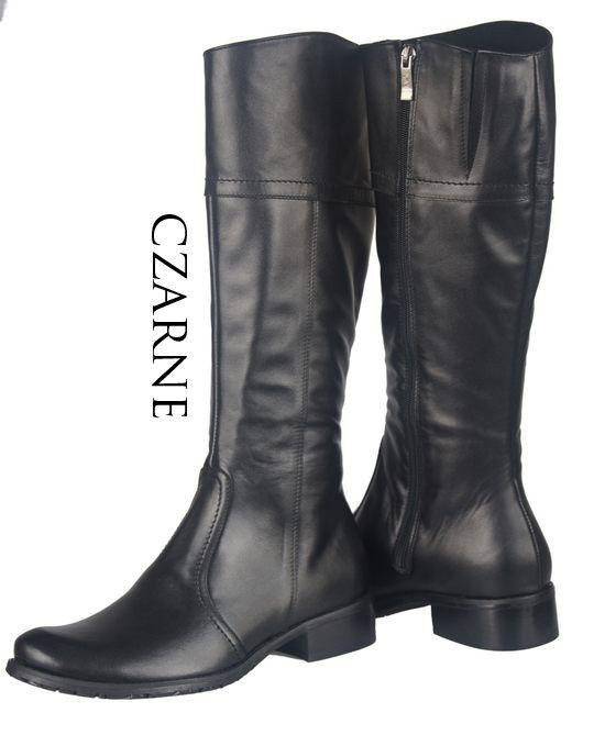 Obuv Dámské boty z přírodní kůže Černá 636 ElitaBut