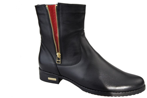 Dámská obuv Přírodní kožené boty Black 811 ElitaBut