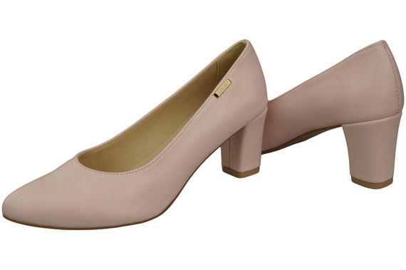 Klasické hladké boty Dámské lodičky Powder Pink in Natural Leather 213 ElitaBut