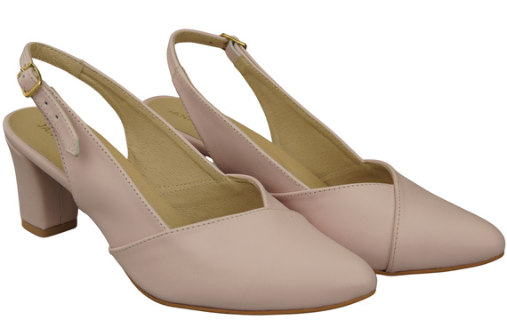 Dámská obuv Powder Pink Stiletto Sandály Natural Leather 217 ElitaBut