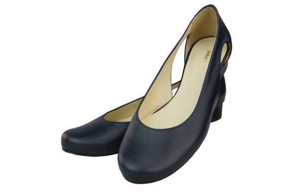 Dámské boty Baleríny navy blue přírodní kůže 103 ElitaBut