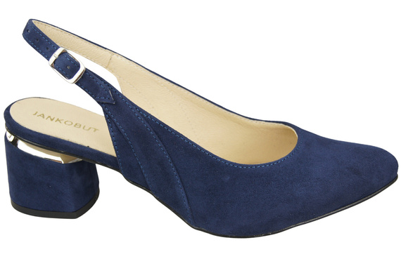 Dámské sandály z přírodní semišové kůže Navy Blue Elegance and Comfort 196 Od ElitaBut
