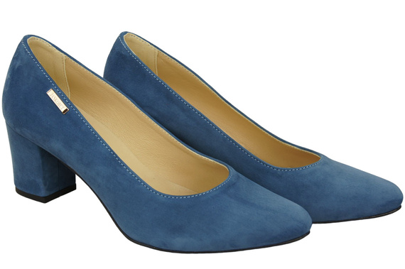 Dámská obuv Blue Suede Natural Leather pumps 106 ElitaBut
