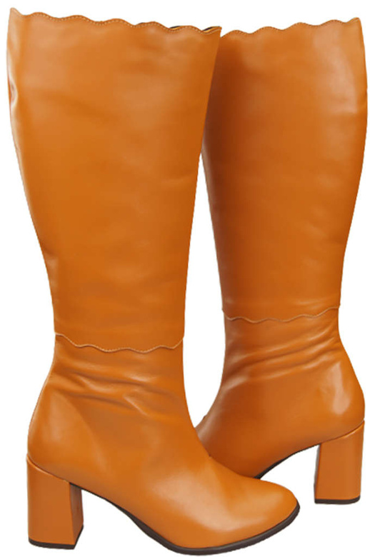 Dámské kozačky Červená Klasická přírodní kůže 176 ElitaBut